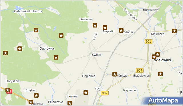 mapa Świbie, Świbie na mapie Targeo