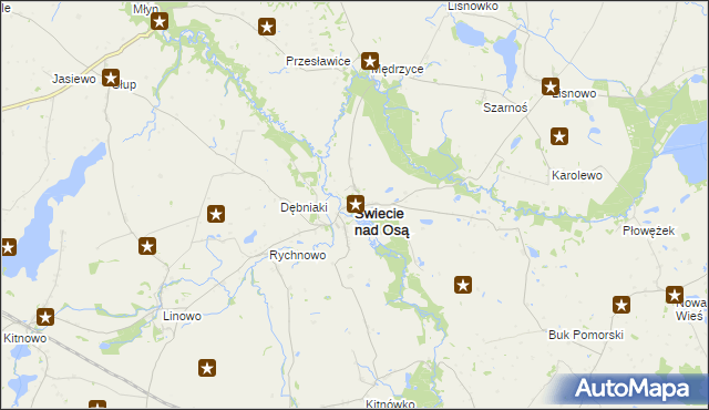 mapa Świecie nad Osą, Świecie nad Osą na mapie Targeo