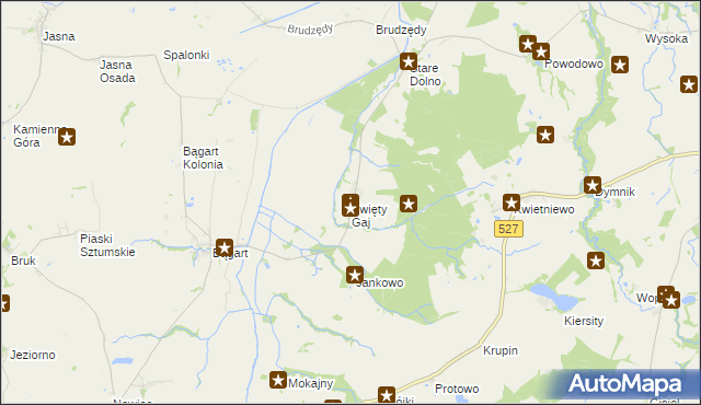 mapa Święty Gaj, Święty Gaj na mapie Targeo