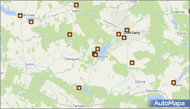 mapa Szadzko, Szadzko na mapie Targeo