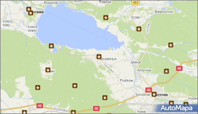 mapa Szczedrzyk, Szczedrzyk na mapie Targeo