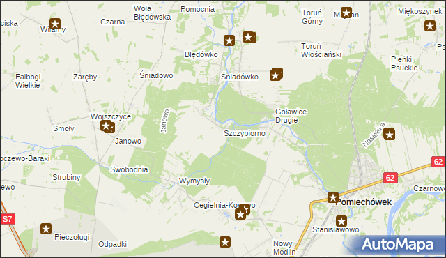mapa Szczypiorno, Szczypiorno na mapie Targeo
