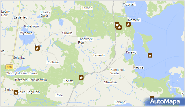 mapa Tarławki, Tarławki na mapie Targeo