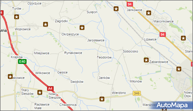 mapa Teodorów gmina Domaniów, Teodorów gmina Domaniów na mapie Targeo