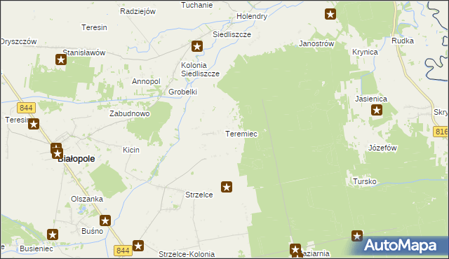 mapa Teremiec, Teremiec na mapie Targeo