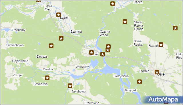 mapa Tleń, Tleń na mapie Targeo