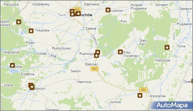 mapa Torzeniec, Torzeniec na mapie Targeo