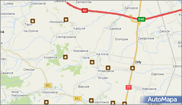 mapa Trójczyce, Trójczyce na mapie Targeo