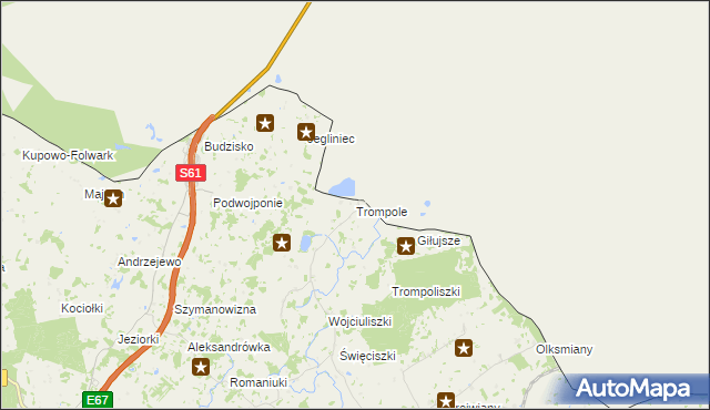mapa Trompole, Trompole na mapie Targeo