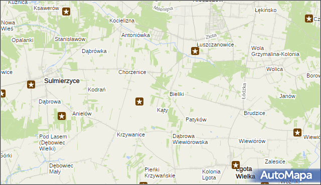 mapa Trzciniec gmina Sulmierzyce, Trzciniec gmina Sulmierzyce na mapie Targeo