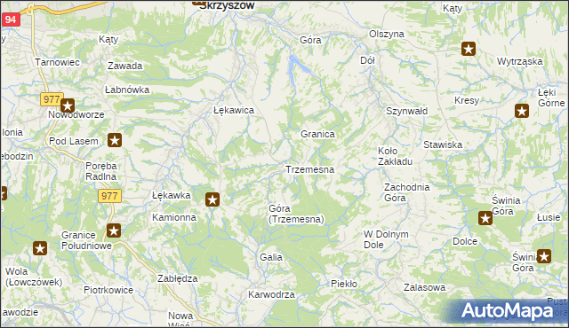 mapa Trzemesna, Trzemesna na mapie Targeo