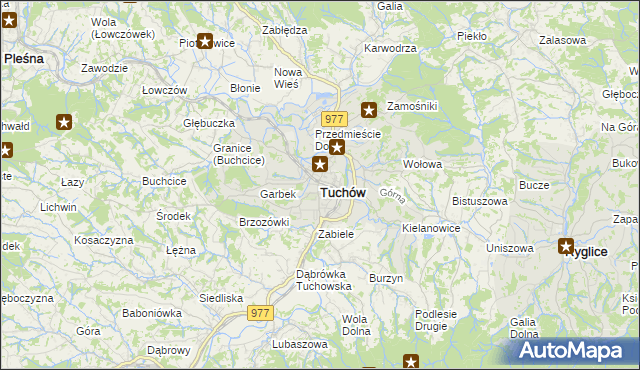 mapa Tuchów, Tuchów na mapie Targeo