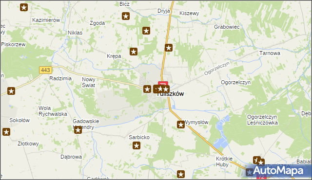 mapa Tuliszków, Tuliszków na mapie Targeo