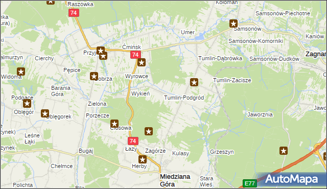 mapa Tumlin-Podgród, Tumlin-Podgród na mapie Targeo