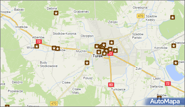 mapa Turka, Turek na mapie Targeo