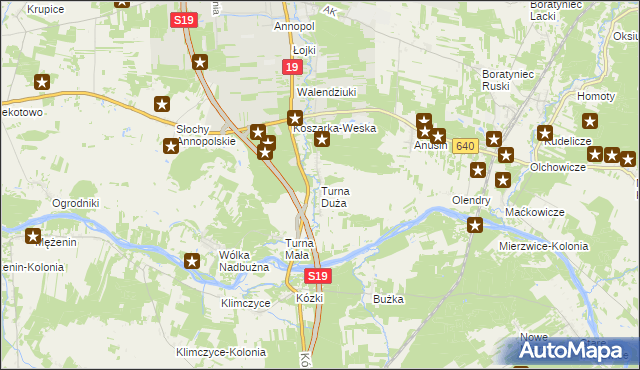 mapa Turna Duża, Turna Duża na mapie Targeo