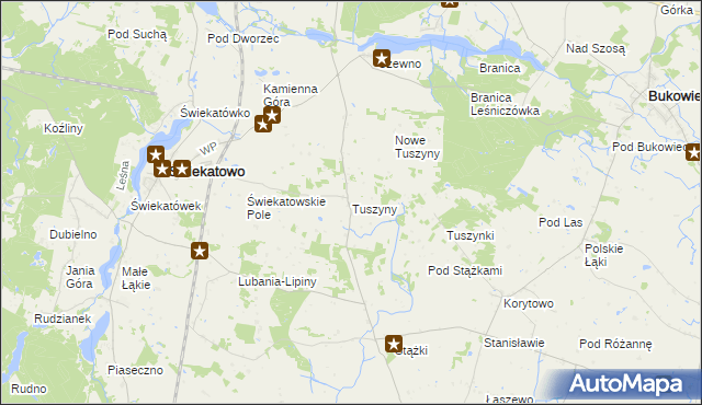 mapa Tuszyny, Tuszyny na mapie Targeo
