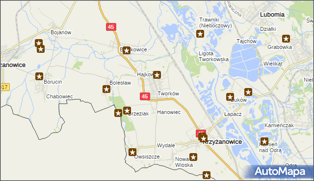 mapa Tworków, Tworków na mapie Targeo