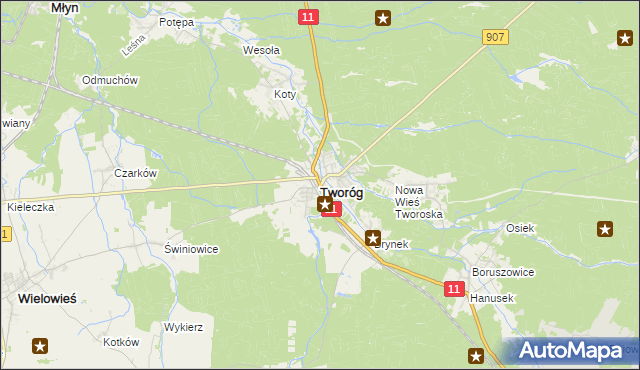 mapa Tworóg, Tworóg na mapie Targeo