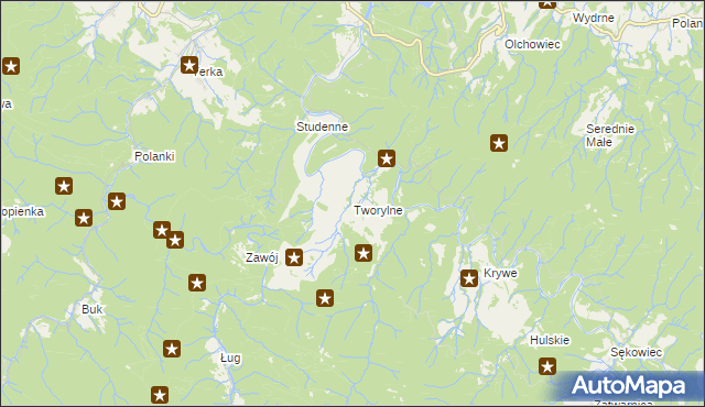 mapa Tworylne, Tworylne na mapie Targeo