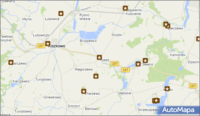 mapa Ujazd gmina Kiszkowo, Ujazd gmina Kiszkowo na mapie Targeo