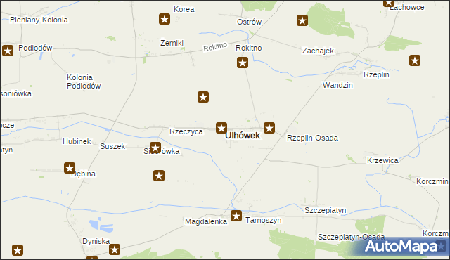 mapa Ulhówek, Ulhówek na mapie Targeo