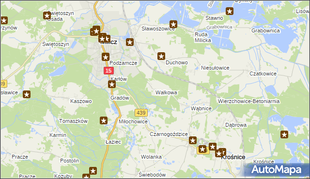 mapa Wałkowa, Wałkowa na mapie Targeo