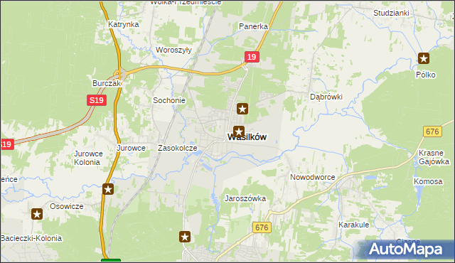 mapa Wasilków, Wasilków na mapie Targeo