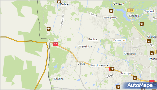 mapa Wąwelnica, Wąwelnica na mapie Targeo