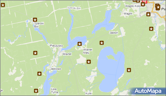 mapa Wiartel Mały, Wiartel Mały na mapie Targeo