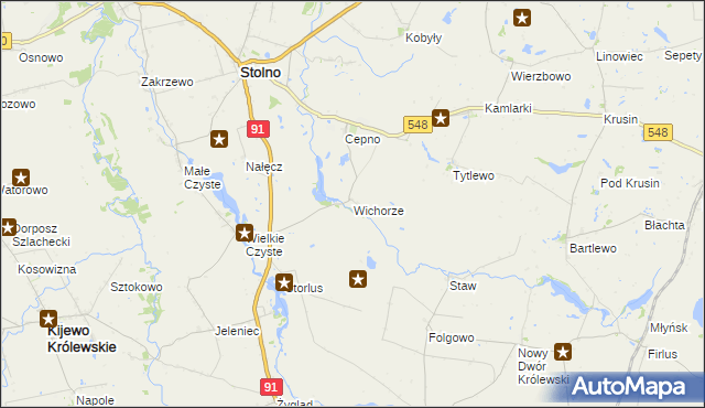 mapa Wichorze, Wichorze na mapie Targeo