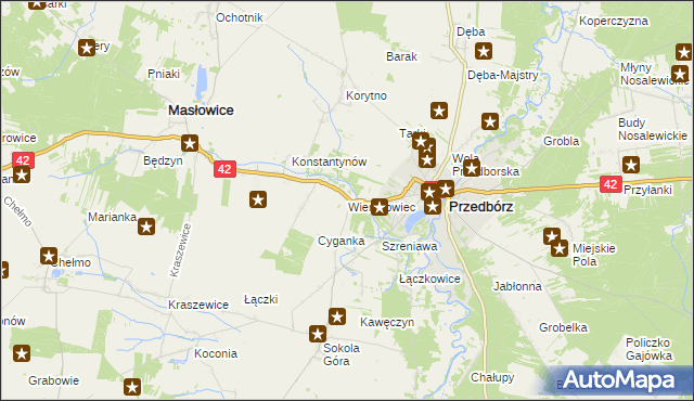 mapa Wierzbowiec, Wierzbowiec na mapie Targeo
