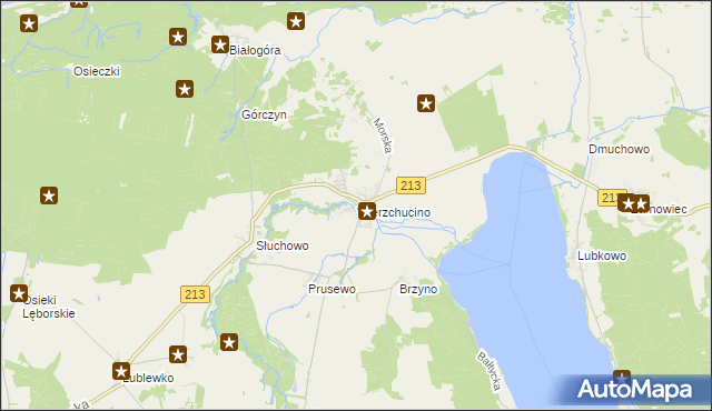 mapa Wierzchucino, Wierzchucino na mapie Targeo