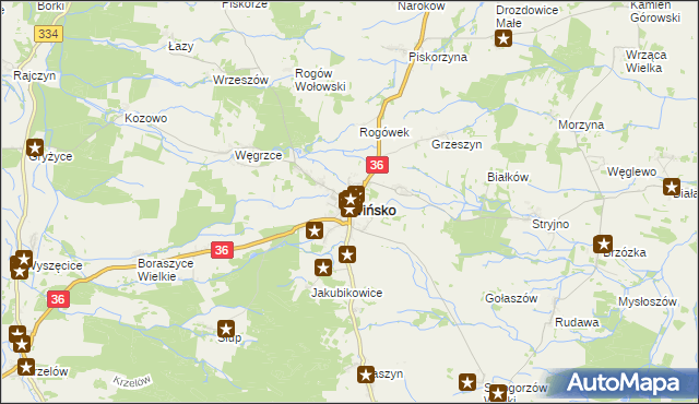 mapa Wińsko, Wińsko na mapie Targeo