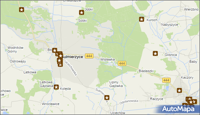 mapa Wisławka, Wisławka na mapie Targeo