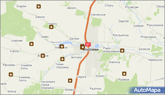 mapa Wodzisław, Wodzisław na mapie Targeo