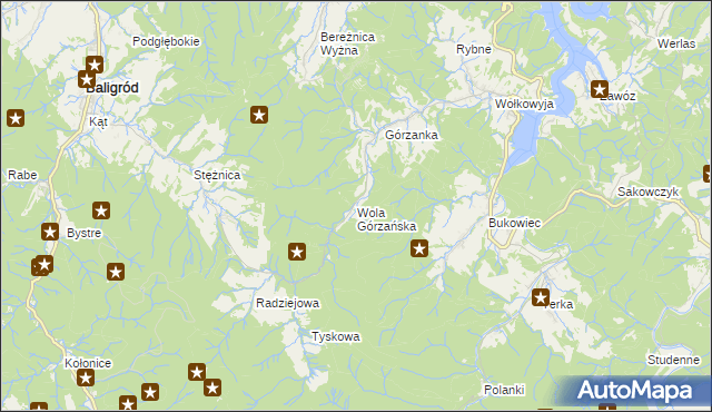 mapa Wola Górzańska, Wola Górzańska na mapie Targeo