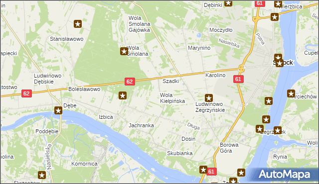 mapa Wola Kiełpińska, Wola Kiełpińska na mapie Targeo
