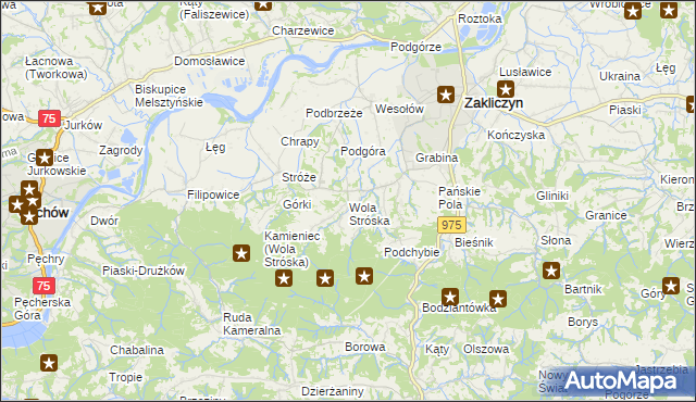 mapa Wola Stróska, Wola Stróska na mapie Targeo