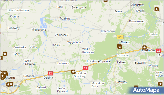 mapa Wólka Karwicka, Wólka Karwicka na mapie Targeo