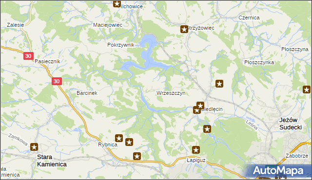 mapa Wrzeszczyn, Wrzeszczyn na mapie Targeo