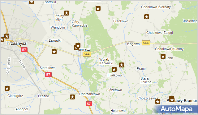 mapa Wyrąb Karwacki, Wyrąb Karwacki na mapie Targeo
