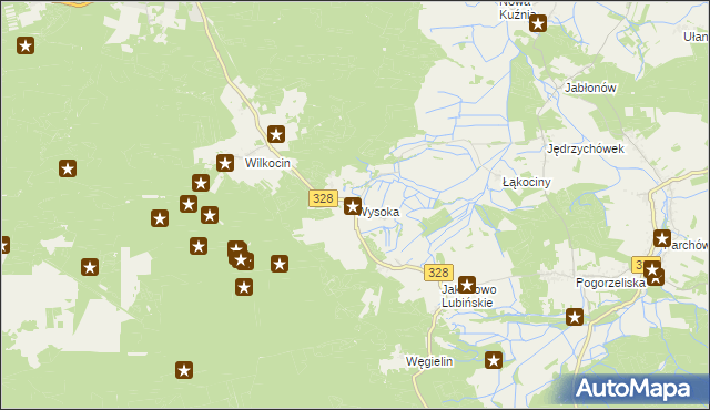 mapa Wysoka gmina Przemków, Wysoka gmina Przemków na mapie Targeo