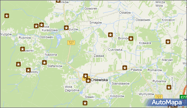 mapa Zaława, Zaława na mapie Targeo
