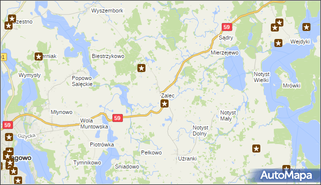 mapa Zalec, Zalec na mapie Targeo