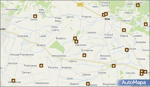 mapa Załusków, Załusków na mapie Targeo