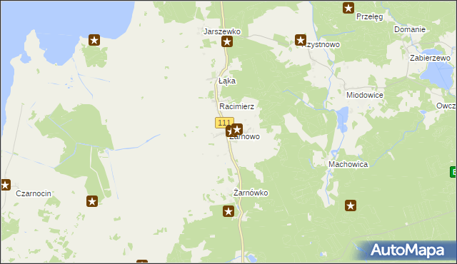 mapa Żarnowo gmina Stepnica, Żarnowo gmina Stepnica na mapie Targeo