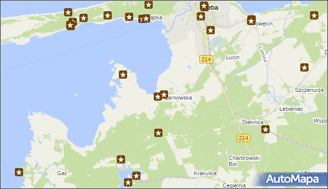 mapa Żarnowska, Żarnowska na mapie Targeo