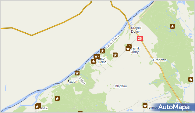mapa Zatoń Dolna, Zatoń Dolna na mapie Targeo