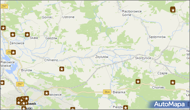 mapa Zbylutów, Zbylutów na mapie Targeo